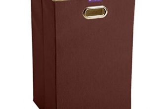 Prettykrafts Folding Cloth Laundry Hamper With Handles – Dirty Clothes Sorter – Easy Storage (70 Ltr) – Collapsible – Brown