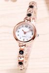 Daniel Jubile Exclusive Black Diamond Studded Rose Gold Bracelet Chain Girls Watch For Women Analog Watch – For Women