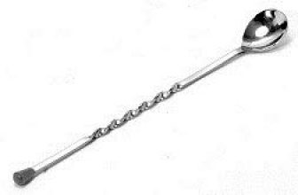 Dynore 11.4 Inch Stainless Steel Bar Spoon With Black Tip