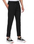 Colt By Unlimited Men Black Mid Rise Solid Track Pants