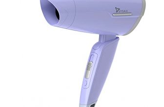 Syska 1200 Watts Hair Dryer Hd1200 With 2 Heat/Speed, 1.6M Power Cord With Hanging Loop, Foldable Function, Overheating Protection (Purple)