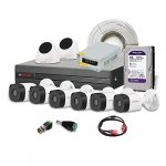 Cp Plus 2.4Mp Indoor Dome Cameras (2 Pcs), Outdoor Bullet Cameras (6 Pcs), 8Ch Dvr Without Hd (1 Pc), 90 Mt Co-Axial Cable, 2Tb Hdd, Hdmi Cable, Bnc And Dc