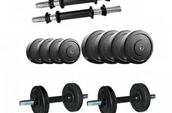 Protoner Dum20K 3-In-1 Pvc Adjustable Dumbbell Set, Black
