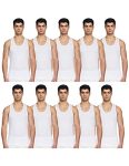 Rupa Jon Men’S Pack Of 10 (Jn Vest Wht_White_S)