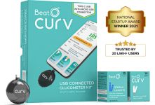 Beato Curv Glucometer (Type-C Usb) With 10 Strips And 10 Lancets Glucometer (Black) Glucometer(Black)