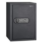 Amazon Basics Steel Security Safe With Programmable Biometric Fingerprint Lock – Secure Cash, Jewelry, Id Documents – 1.8 Cubic Feet, 13.8 X 13 X 19.7 Inches