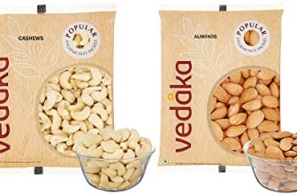 Amazon Brand – Vedaka Dry Fruit Combo – Almonds And Cashews (2 X 200 Gm)