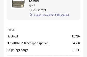 Gizmore : GIZ MS516 Portable Speaker at ₹1,299Use Code : EKSUMMER500Extra 10% Off on Prepaid Orders