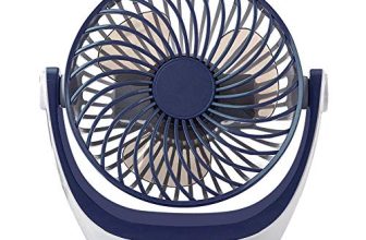 Soopii Mini Desktop Portable Usb Fan Power Supply (2 Speed Gear) – 5-Inch Fan Blade – 360° Rotation Feature Office Desk Fan / Kitchen Fan / Bedside Fan For Perfect Wind Angle & Noise Free Small Table Fan