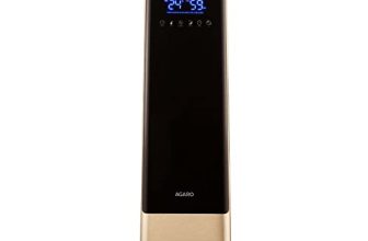 Agaro Royal Cool Mist Top Fill Ultrasonic Humidifier, For Bedroom, Home, Office, Multifunction Touch Panel With Led Diplay And Remote, 360° Nozzle, Super Quiet, Auto Shut Off(Black)