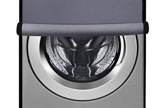 Amazon Brand – Solimo Pvc Water Resistant Front Load Fully Automatic Washing Machine Cover, Grey