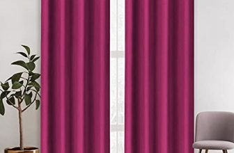 Amazon Brand – Solimo Polyester Solid Crushed Texture Curtain, Long Door, 9 Feet (2.74 M), Magenta, Pack Of 2