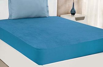 Amazon Brand – Solimo Water Resistant Premium Cotton Mattress Protector ( 72X60 Inches – Queen Bed Size, Blue )