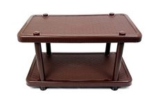 Esquire Coffee Table (Brown) Center/Teapoy Plastic Table