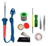 Fadman Soldering Iron 60 W | Best Bundle Kit | Solder Wire | Flux | Stand | Wick | Screwdriver | Bit | Tweezer | Soldering Iron Kit