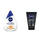 Nivea Face Wash, Milk Delights Moisturizing Honey, Dry Skin, 100Ml & Men Face Wash, Deep Impact Intense Clean, 100G