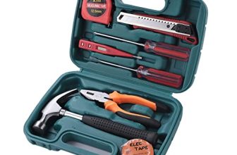 Cheston Hand Tool Kit I 2 Screwdrivers, Cutter, Pliers, Tester, Measuring & Electric Tape, Hammer I Household & Professional Hand Tools