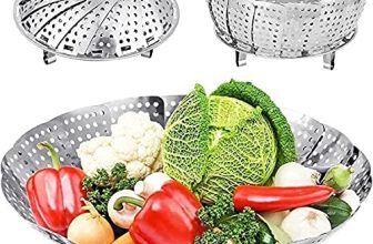 Yovso Steamer Basket, Vegetable Steamer, Instant Pot Steamer Basket For Cooking, Veggie Food Steamer,Stainless Steel Steaming Basket 8.5 Inch