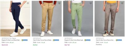 Metronaut Men’s Trousers starts at ₹399Scroll Down