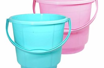 Wonder Plastic Prime Bucket Set, 2 Bucket, 5 Liters, Pink & Green Color, Made In India