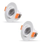 Surya 4W Aura Prime Led Downlighter, Recessed Led Downlight For Ceiling, Led Ceiling Light For Home & Hall, Warm White, Medium, (Pack Of 2)