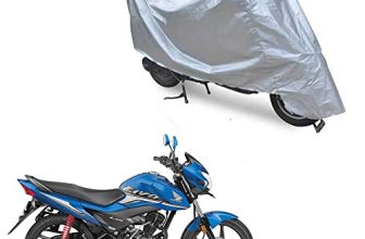 Oshotto Dust Proof Water Resistant Double Mirror Pocket Silvertech Bike Body Cover Compatible With Honda Xblade (Silver)