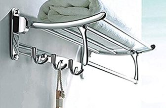 Primax Stainless Steel Folding Towel Rack For Bathroom/Towel Stand/Hanger/Bathroom Accessories(24 Inch-Chrome)