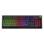 Redgear Mt02 Keyboard With Led Modes, Windows Key Lock, Floating & Double Injected Keycaps, Control Knob And Ergonomic Design(Black)