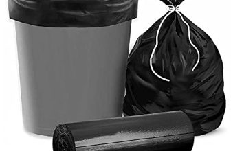 Kuber Industries 30 Biodegradable Garbage Bags Small|Plastic Dustbin Bags|Trash Bags For Kitchen, Office, Warehouse, Pantry Or Washroom 5 Ltr (Black)