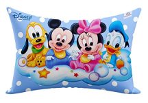 Heart Home Organic Toddler Bedding Small Pillow – Baby Pillow With 100% Natural Cotton Cover,12″X18″ (Sky Blue)-Kubmart15815