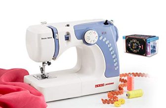 Usha Janome Dream Stitch Automatic Zig-Zag Electric Sewing Machine With 14 Stitch Function (White And Blue) With Free Sewing Kit Worth Rs 500
