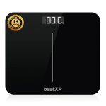 Beatxp Gravity Elite Digital Weighing Scale For Body Weight With 6 Mm Thick Tempered Glass | Electronic Weight Machine With High Precision Sensors & Backlit Lcd Panel | 24 Months Warranty (Black)