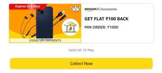 Amazon : Flat ₹100 Cashback Offer on Accesories ❤️Collect – Buy – Pay via Amazon Pay UPIGRAB – Earphone, Cable, Charger, Cover, Powerbank etc