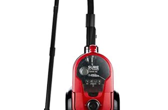 Eureka Forbes Supervac 1600 Watts Powerful Suction,Bagless Vacuum Cleaner With Cyclonic Technology,7 Accessories,1 Year Warranty,Compact,Lightweight & Easy To Use (Red)