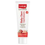 Luv Lap Naturals 100% Natural Baby Toothpaste 100G, Strawberry Flavour, Sls & Fluoride Free Kids Toothpaste, Removes Plaque, Prevents Bacteria, Ensures White Teeth, Neutral Ph, 12M+