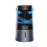 Symphony Duet Personal Tower Cooling Fan For Home And Office With Honeycomb Pad, Powerful Blower, Auto Rotation And Low Power Consumption (6L, Grey)