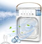 Vasukie Portable Air Conditioner Fan Personal Cooler Desk Fan For Shop, Office, Kitchen, Usb Powered Mini Ac, Portable Humidifier Air Cooler Fan, Mini Cooler For Home With 3 Speed Mode, (V-9)