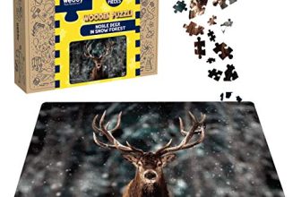 Webby Noble Deer In Snow Forest Wooden Jigsaw Puzzle, 252 Pieces