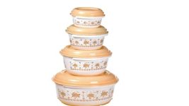 Aristo Supreme Plastic Storage Container Set Of 4, Color May Vary (Capacity – 350-650 – 1300-2500 Ml)