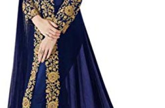 Florence Women’S Georgette A Line Salwar Suit Set (Sl065-Nov2019_Blue_One Size)