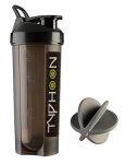 Haans Typhoon Protein Gym Shaker Bottle 700 Ml (Black, Plastic, Pack Of 1)
