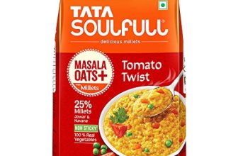 Tata Soulfull Masala Oats+, Tasty Snack With Millets, Tomato Twist, 500G