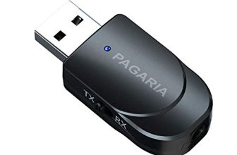 Pagaria 2 In 1 Bluetooth 5.0 Transmitter Receiver 3.5Mm Stereo Audio Adapter With Mic, Easy Slide Switch Mode, Model: Kn330