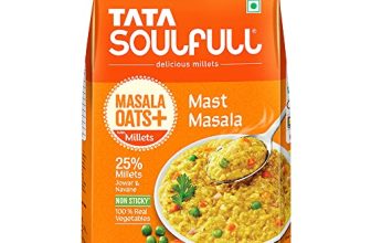 Tata Soulfull Masala Oats+, Tasty Snack With Millets, Mast Masala, 500G