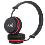 Boat Rockerz 400 Bluetooth On Ear Headphones With Mic With Upto 8 Hours Playback & Soft Padded Ear Cushions(Black/Red)