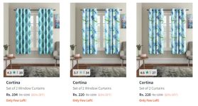 Pack of 2 curtains upto 85% off