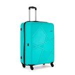 Safari Pentagon Medium Trolley Bag, 65 Cm Suitcase For Travel, 4 Wheel Cyan Luggage For Men And Women, Polypropylene Hard Side Check In Bag