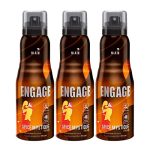 Engage Spice Mystique Deodorant For Men, Woody And Leather, Skin Friendly, 150Ml (Pack Of 3)