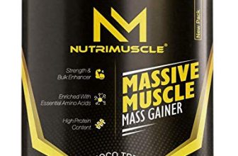 Nutrimuscle Massive Muscle Mass Gainer – 7 Lbs – 3.175 Kgs – Choco Treat Flavour – For Muscle & Mass Gain – Contains Complex Carbohydrates, Bcaa, Digestive Enzymes & Essential Vitamins & Minerals