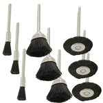 Diy Crafts Black Nylon Brush Brushes Wheel Set For Dremel Accessories For Rotary Tools End Brush – Fits Tools For Dremel – 1/8″ (Pack Of 5 Pcs, Combo Set)